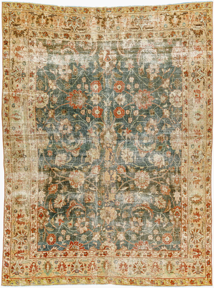 Antique One of a Kind Handmade Rug, by Surya, 9'11" length x 7'6" width