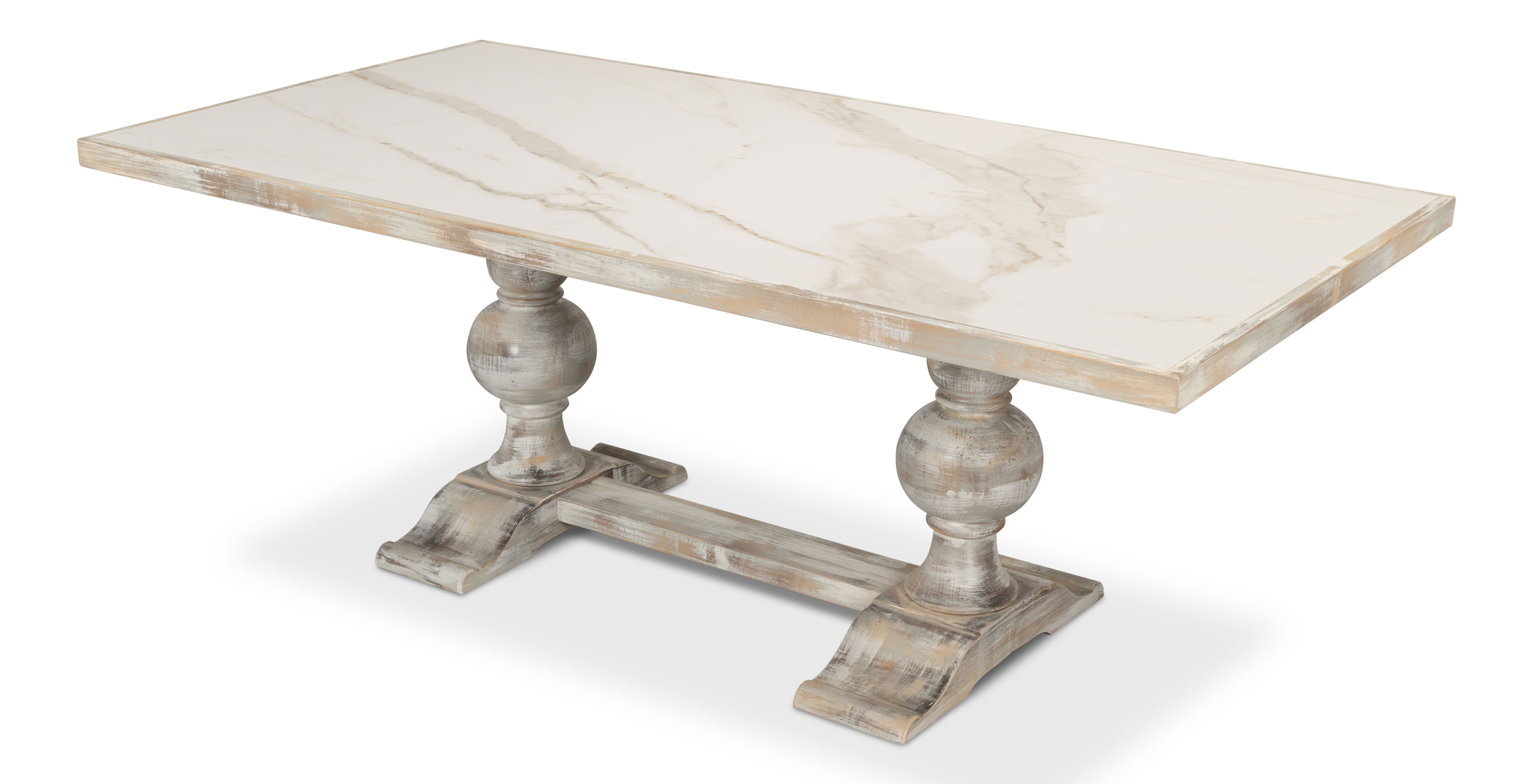 Small 81' Dining Table, As Shown, by Sarreid, 81" length x 40" width x 30" height View 10