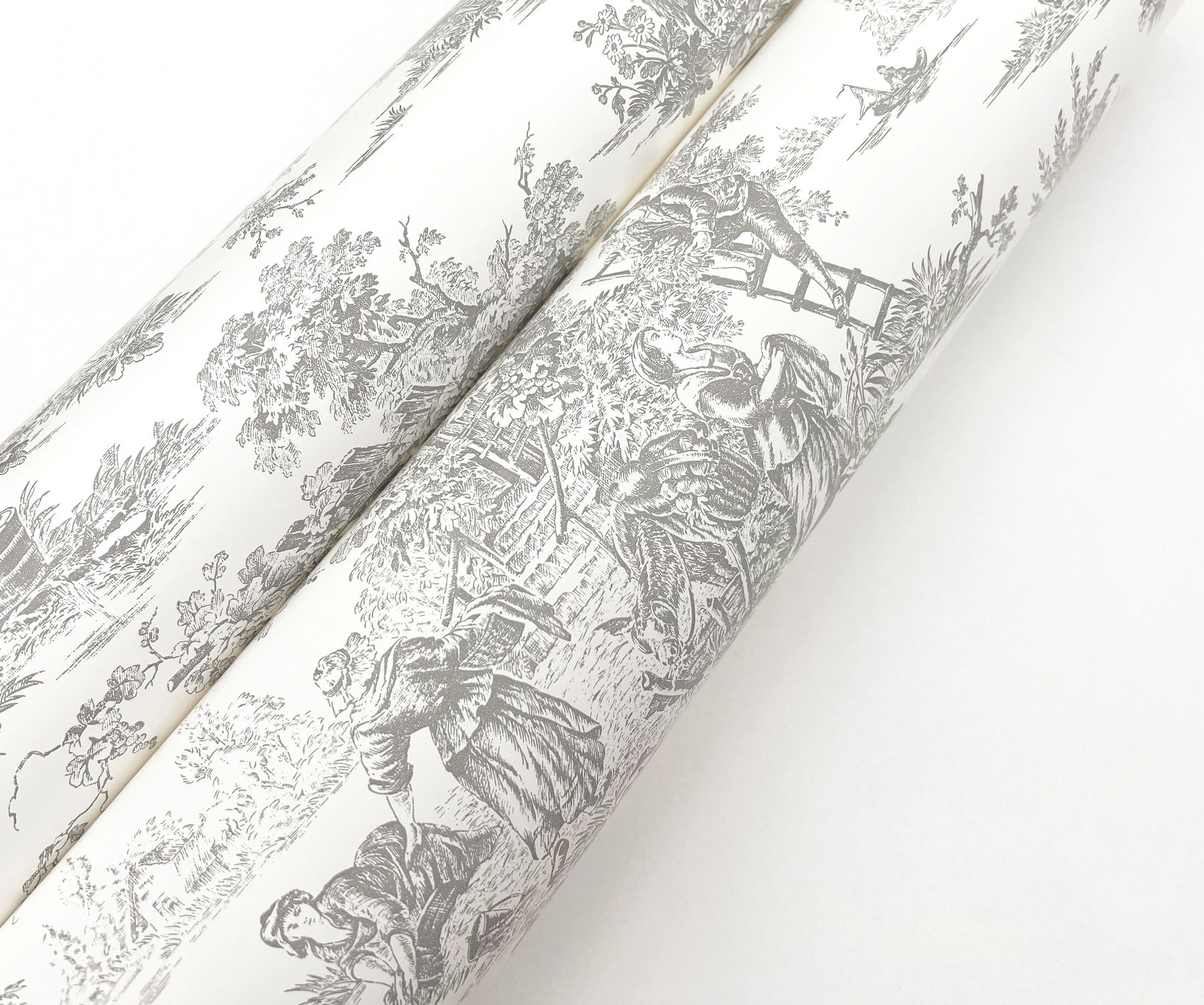 Campagne Toile Grey Wallpaper, by York Wall, 33' length x 1'8.5" width x 0.02" depth View 4
