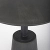 Maxwell 32' Round Pedestal Dining Table | Modern | Black-Brown Wood & Black Metal | Seats 2, by Mercana, 32" length x 32" width x 36" height thumbnail 8