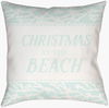Sea-sons Greetings Accent Pillow, Decorative Pillow by Surya, 16" length x 16" width thumbnail