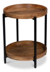 Profile Round End Table, by Sarreid, 1'10" length x 1'10" width x 2' height thumbnail 1