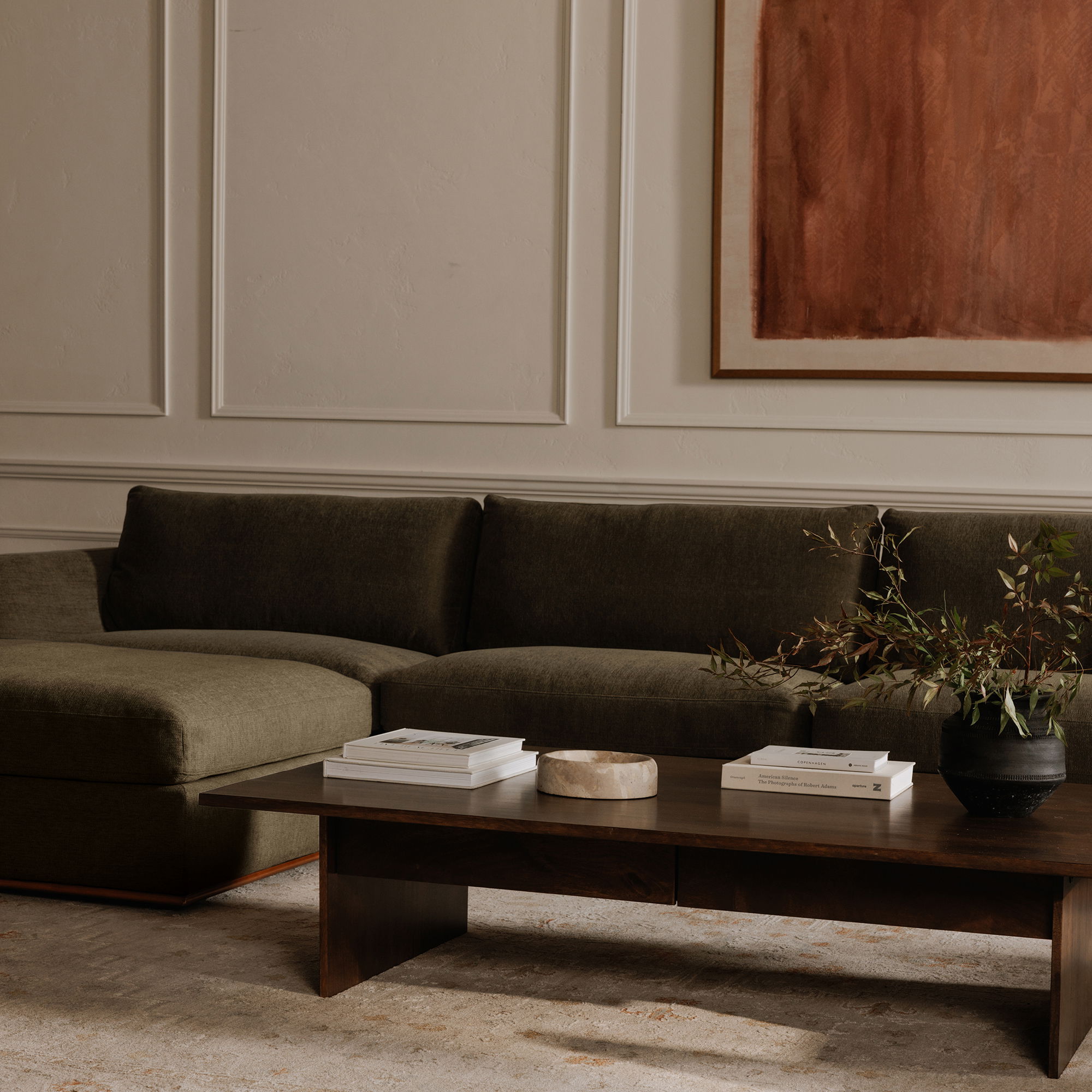 Rue Lounge Modular Sectional Deep Green large image 