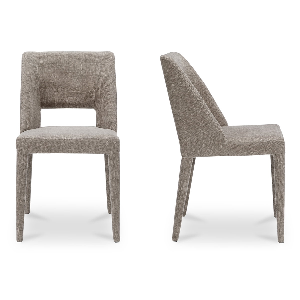 Joyce Dining Chair Light Brown-set Of Two, by Moe's Home, 18.5" width x 33.9" height x 22.6" depth View 3