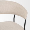 Carolyn Contoured Back Dining Side Chair | Oatmeal Fabric with Metal, Dining Chair by Mercana, 20.5" length x 23.75" width x 31" height thumbnail 13