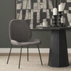 Inala Curved Back Dining Side Chair | Grey Fabric with Metal, Dining Chair by Mercana, 21.26" length x 25.59" width x 34.25" height thumbnail 2