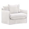 Lexia Sofa Chair Slipcover White, Sofas & Sectional by Dovetail, 41.7" width x 29.52" height x 37.8" depth thumbnail