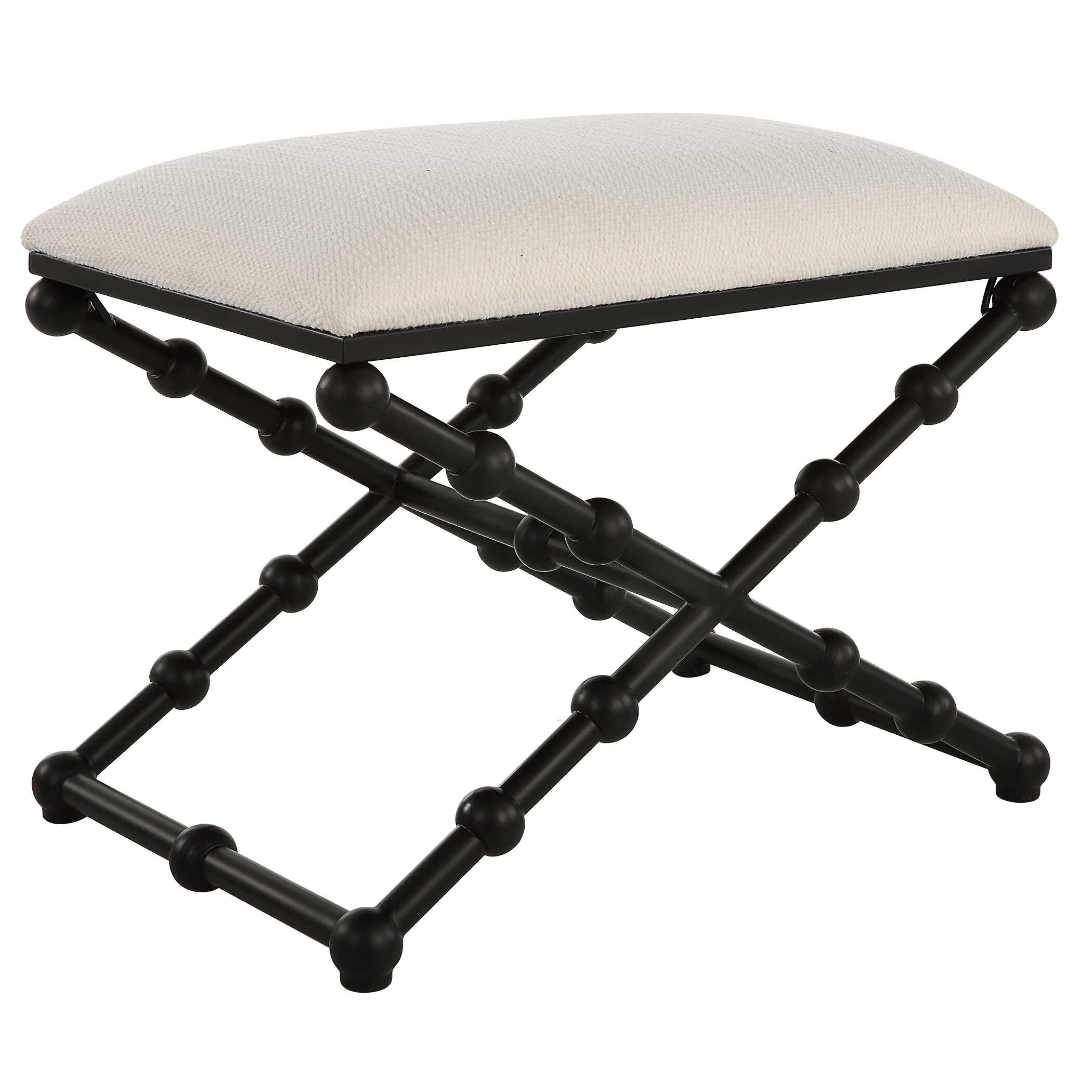 Iron Drops Small Bench, Furniture by Uttermost, 24" width x 19.5" height x 16" depth View 5