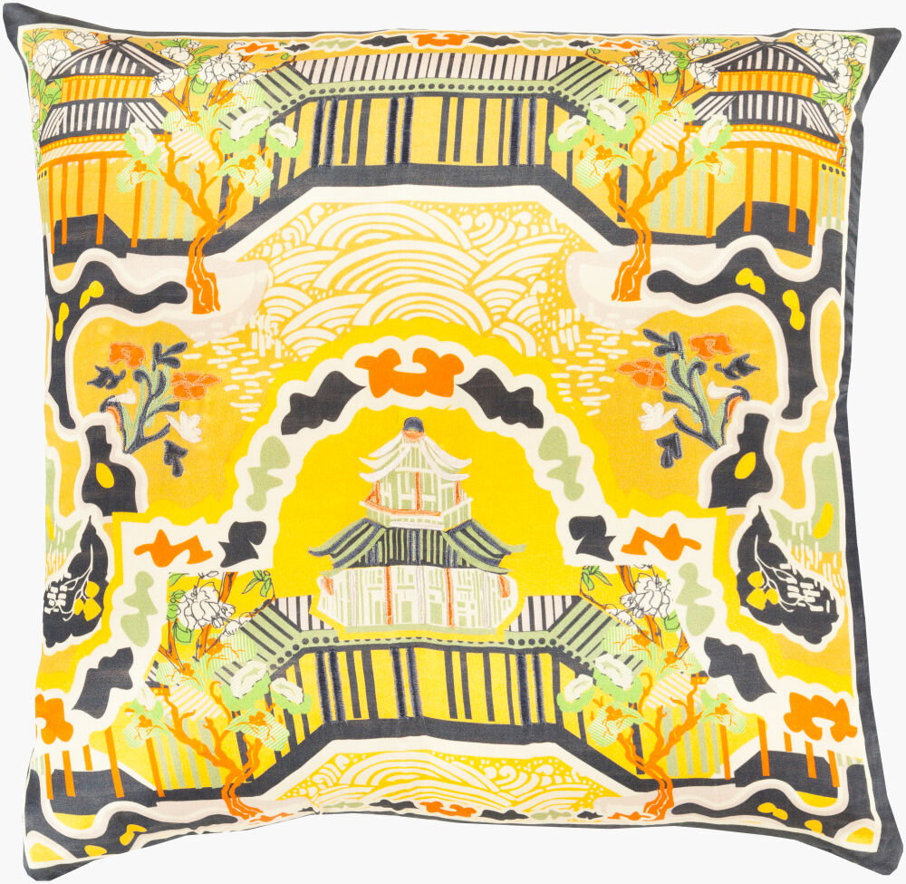 Geisha Accent Pillow Poly, Decorative Pillow by Surya, 22" length x 22" width