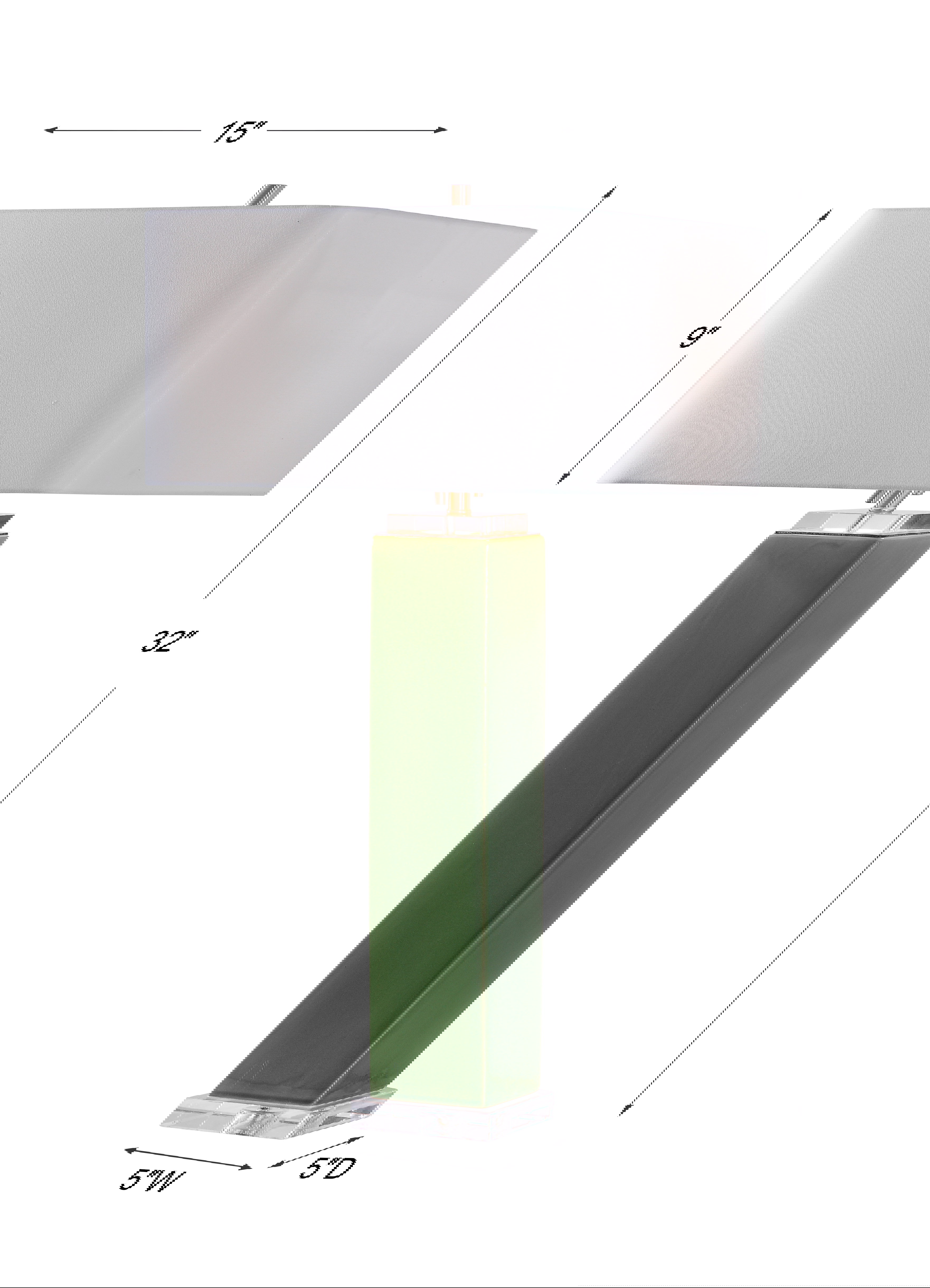 Aneeza Tropical Green Table Lamp, by Uttermost, 15" width x 32" height x 15" depth View 3