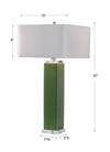 Aneeza Tropical Green Table Lamp, by Uttermost, 15" width x 32" height x 15" depth thumbnail 3
