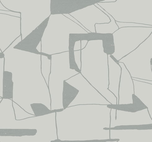 Abstract Geo Fog & Silver Wallpaper