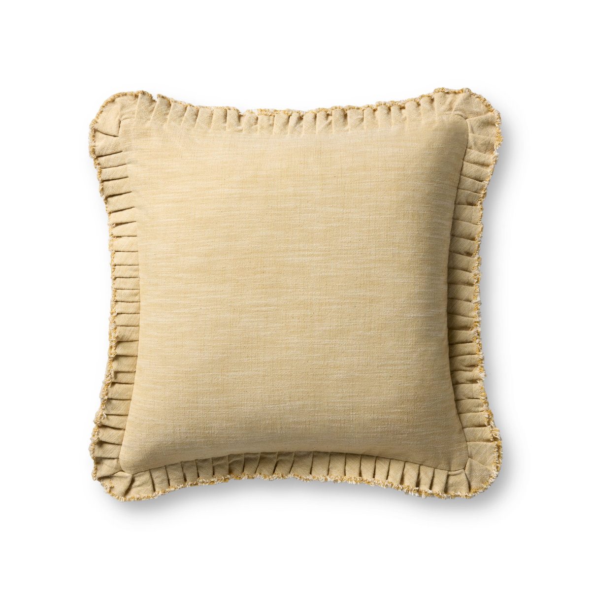Loloi Yellow Pillow, Decorative Pillow, 20" length x 20" width View 1