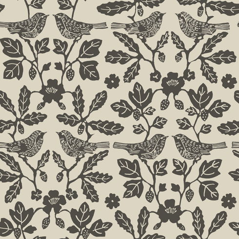 Sparrow & Oak Linen & Charcoal Peel & Stick Wallpaper