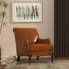 Gaston Distilled Leather Chair, Brown thumbnail 13