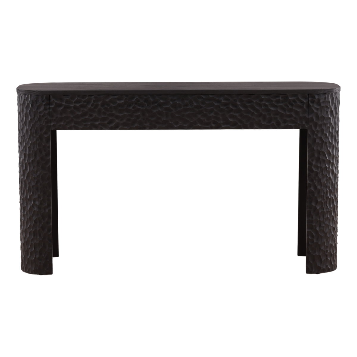 Triston Console Table Dark Brown, by Dovetail, 55.11" width x 31.61" height x 16.5" depth View 2