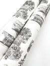 Modern Vista Toile Black Wallpaper, by York Wall, 27' length x 2'3" width x 0.02" depth thumbnail 5