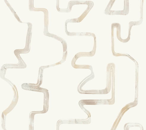 Abstract Aura Caramel & Cream Wallpaper