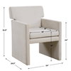 Colette Ivory Dining Chair, by Uttermost, 24" width x 32.5" height x 26.5" depth thumbnail 3