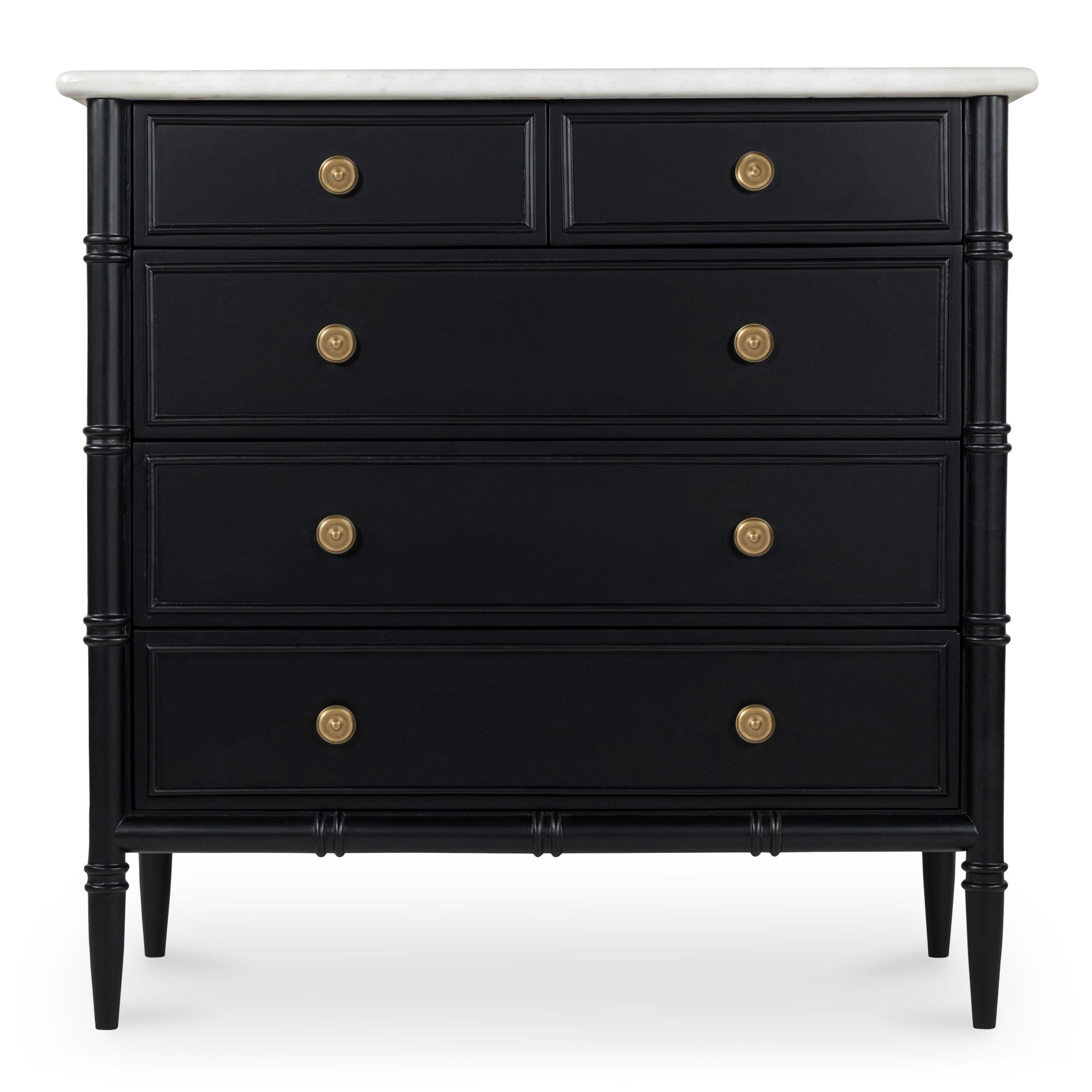Eleanor 5 Drawer Chest Black, Dresser by Moe's Home, 40" width x 39.5" height x 20" depth View 1