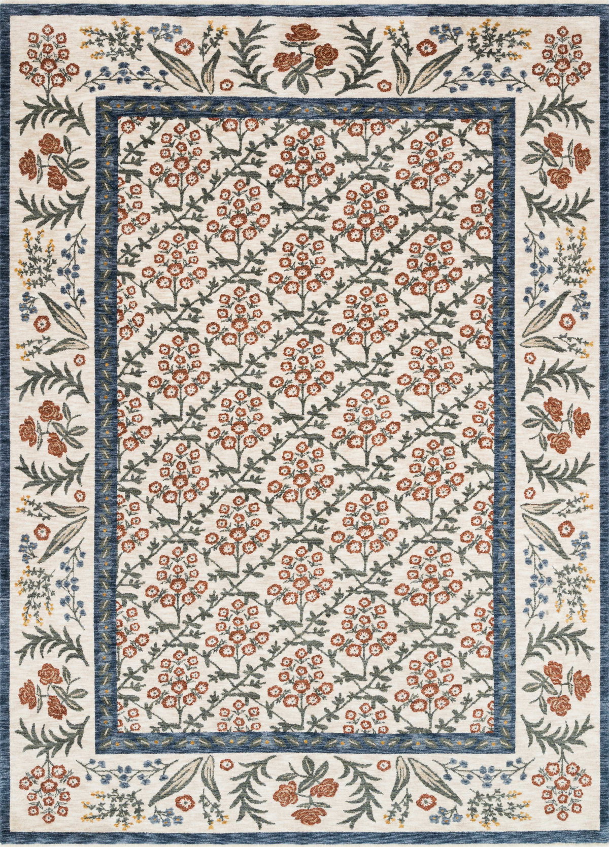 Rifle Paper Co. x Loloi Kismet Rug, 1'6" length x 1'6" width View 1