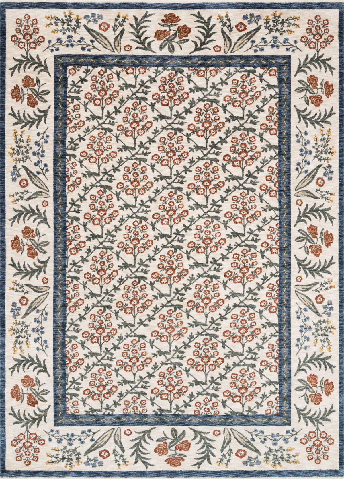 Rifle Paper Co. x Loloi Kismet Rug, 2'8" length x 7'9" width View 1