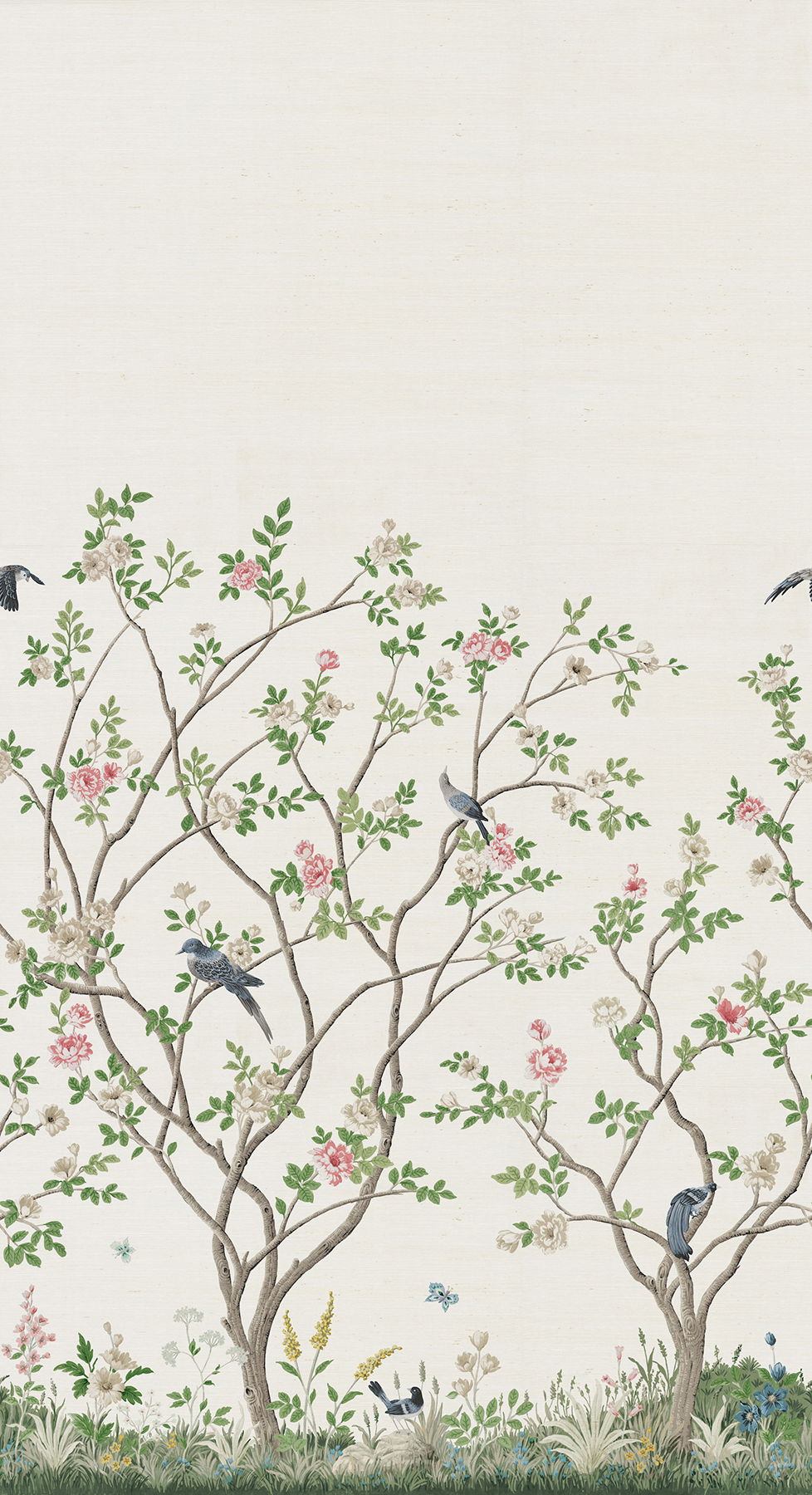 Lingering Garden White Wall Mural Lingering Garden White Wall Mural large image