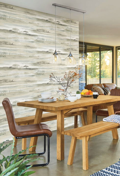 Savanna Sunset Brown Peel & Stick Wallpaper