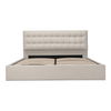Sebastion King Storage Bed Cream, by Moe's Home, 6'8.31" width x 3'8.88" height x 7'1.43" depth thumbnail 4