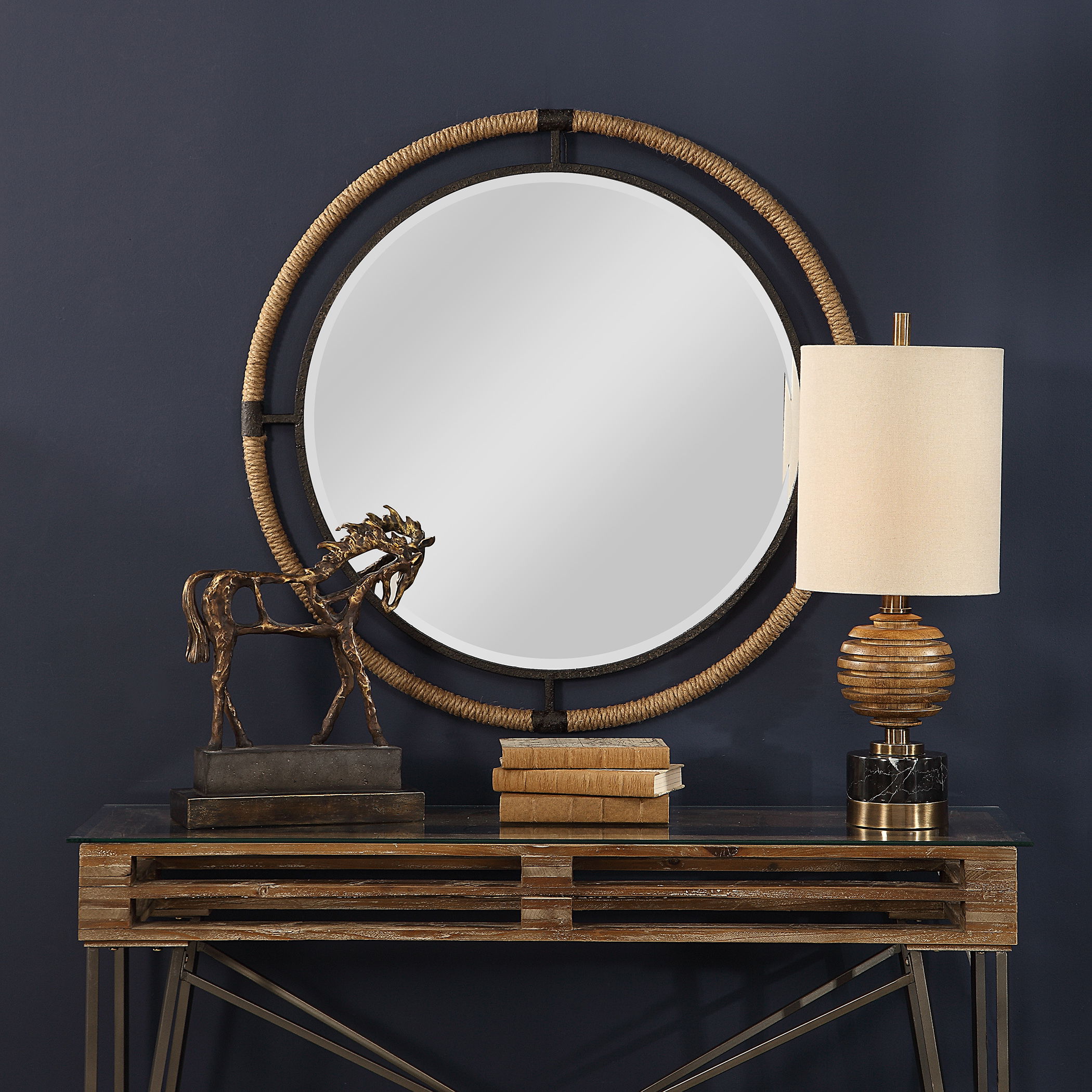 Melville Coastal Round Mirror large image 