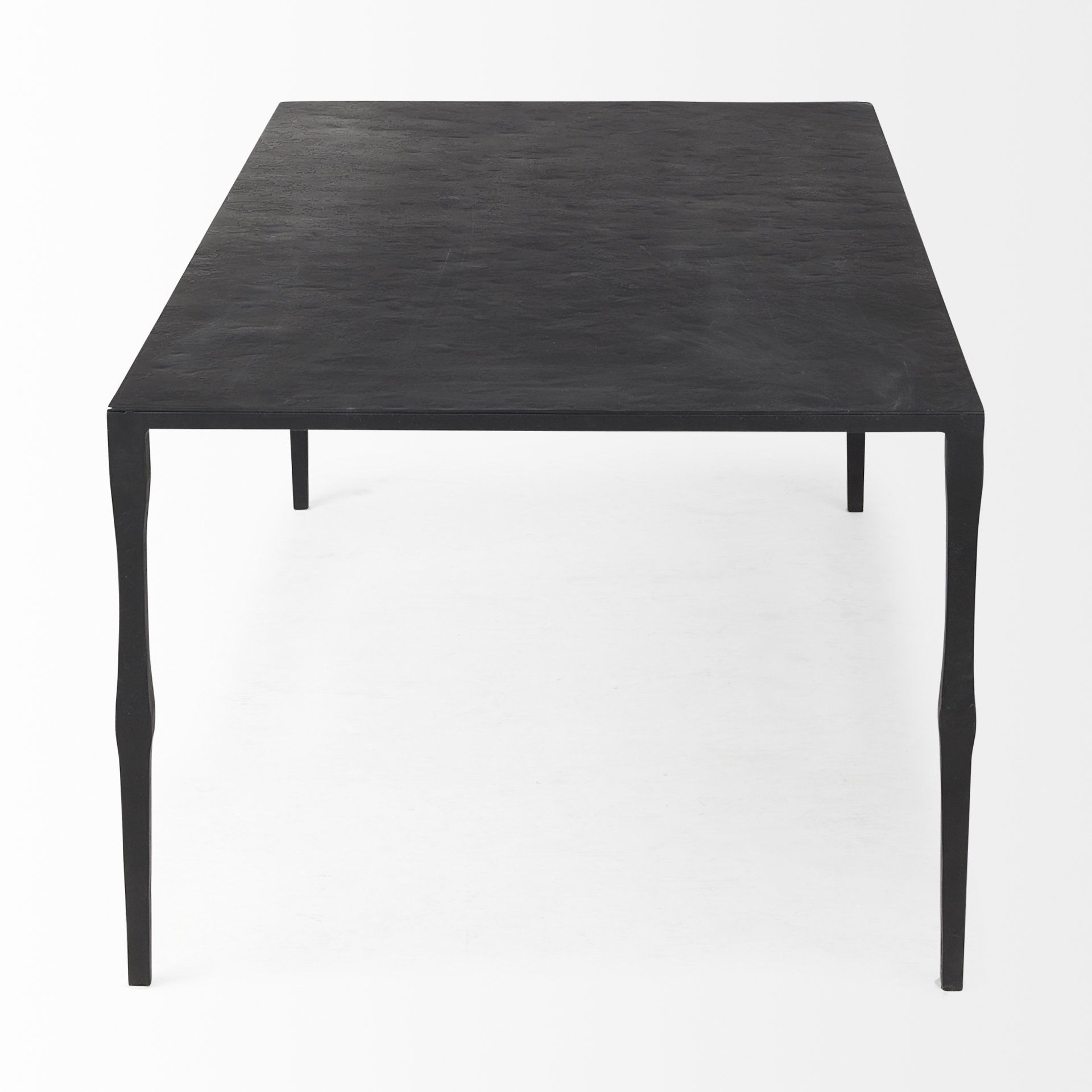 Timothy 42.0 X 22.0 X 15.5 Ebony Black Iron Coffee Table large image 