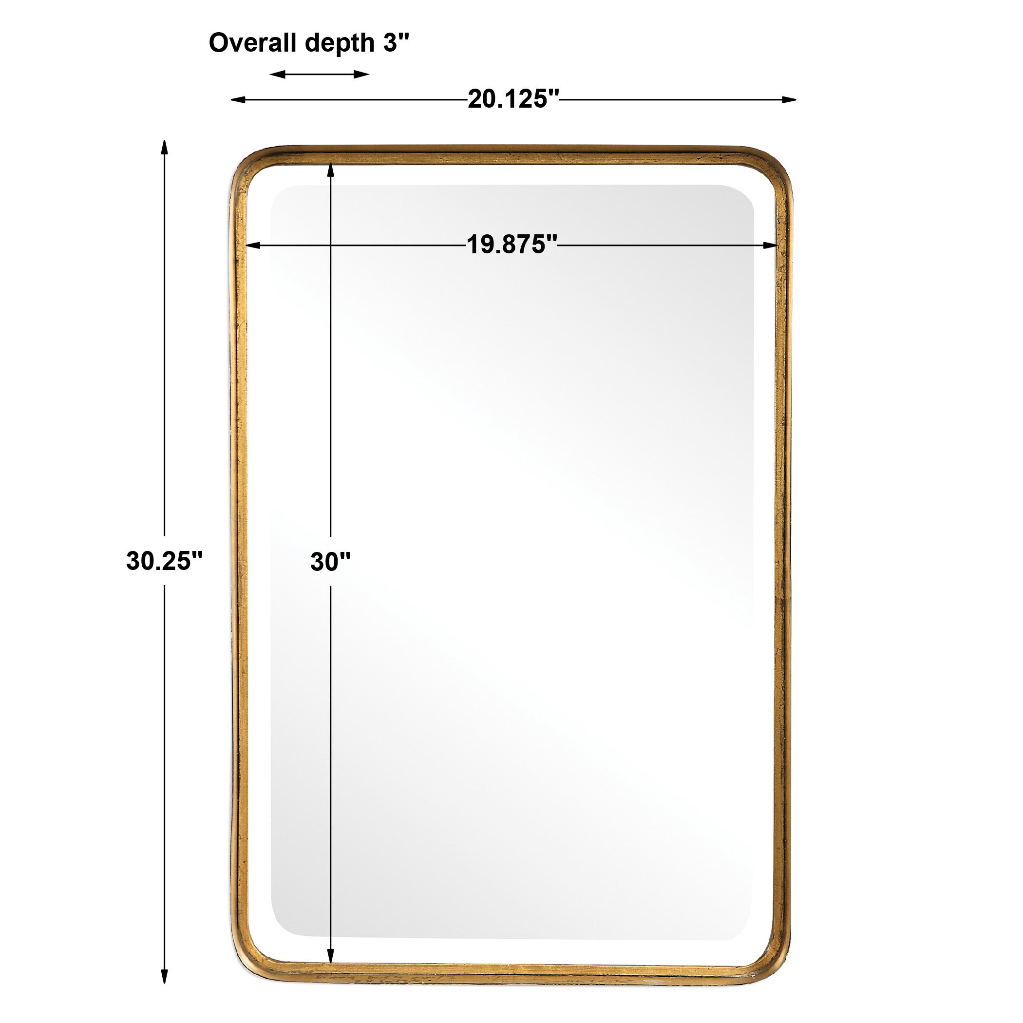 Crofton Antique Gold Mirror large image 