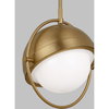 Bacall 1 - Light Sphere Globe Pendant, by Visual Comfort, 15.5" width x 16.75" height x 15.5" depth thumbnail 6