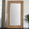 Demetria Oversized Wooden Mirror thumbnail 1