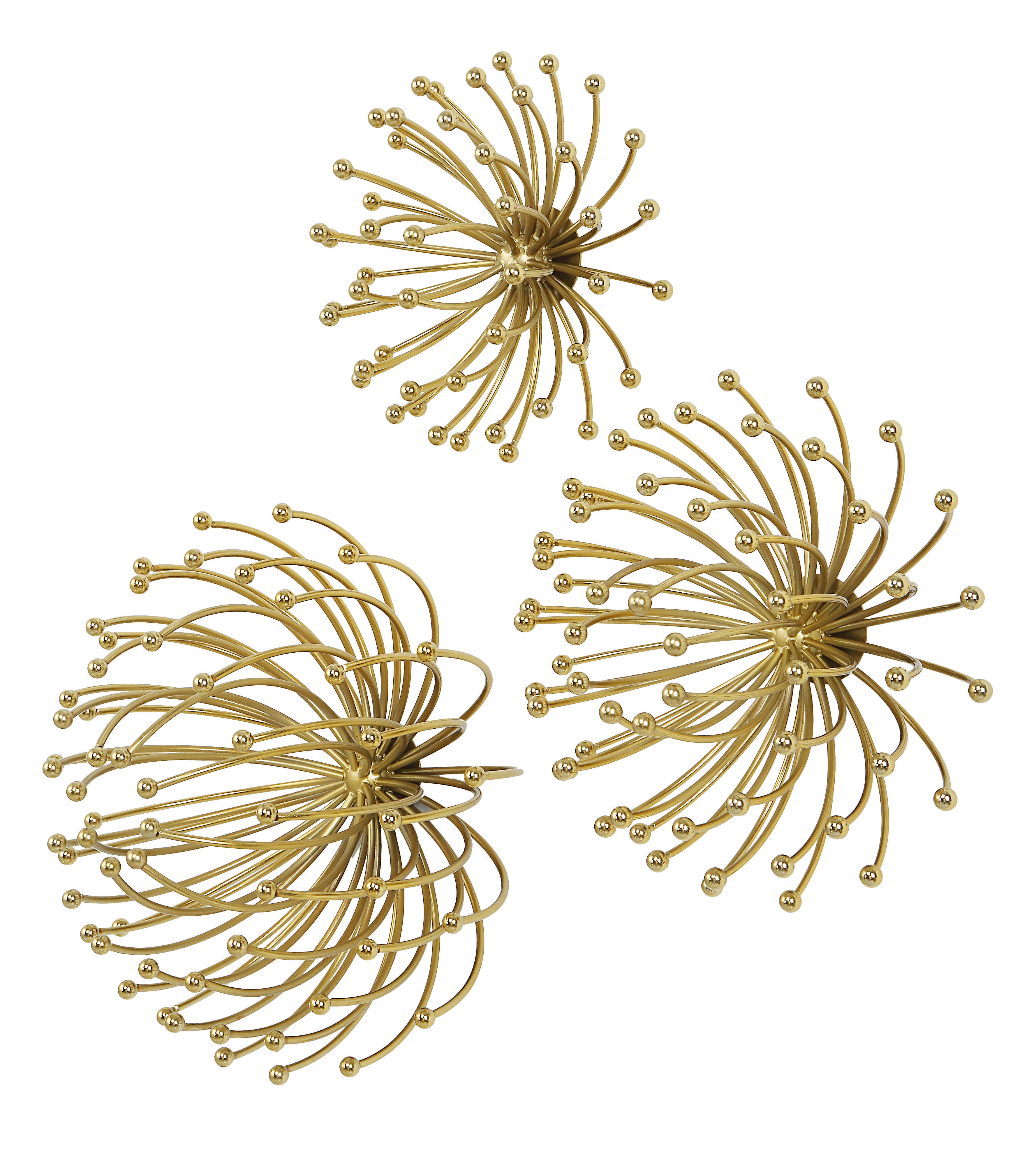 Aga Gold Metal Wall Decor Set/3 large image 