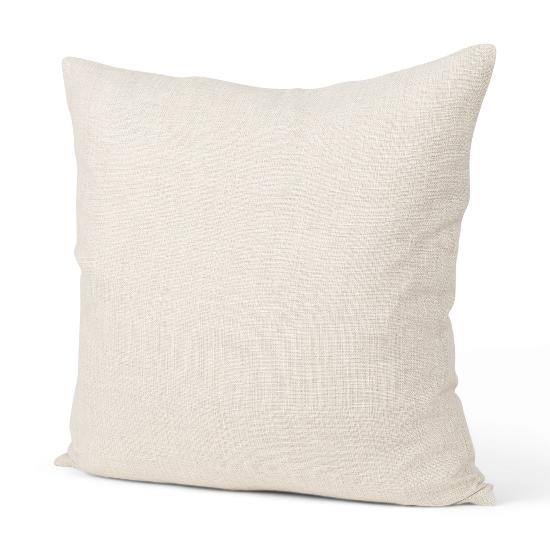 Jacklyn Cream Linen Square Decorative Pillow Cover large image 