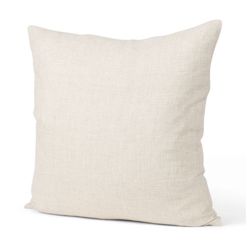 Jacklyn Cream Linen Square Decorative Pillow Cover