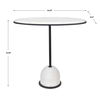 Morro White Marble Side Table, Furniture by Uttermost, 24.25" width x 23.25" height x 10.5" depth thumbnail 3