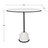 Morro White Marble Side Table, Side & End Table by Uttermost, 24.25" width x 23.25" height x 10.5" depth thumbnail 3