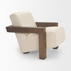 Sovereign Oatmeal Fabric Upholstered with Solid Wood Frame Accent Chair thumbnail 5