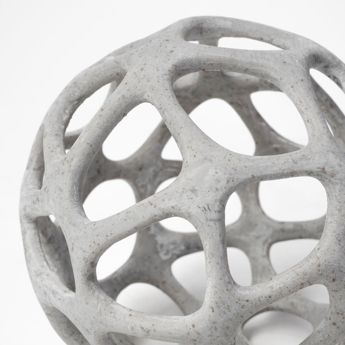 Spiro 6L x 6W Off-White Hollow Decorative Orb, Decorative Object by Mercana, 5.91" length x 5.91" width x 5.91" height View 4