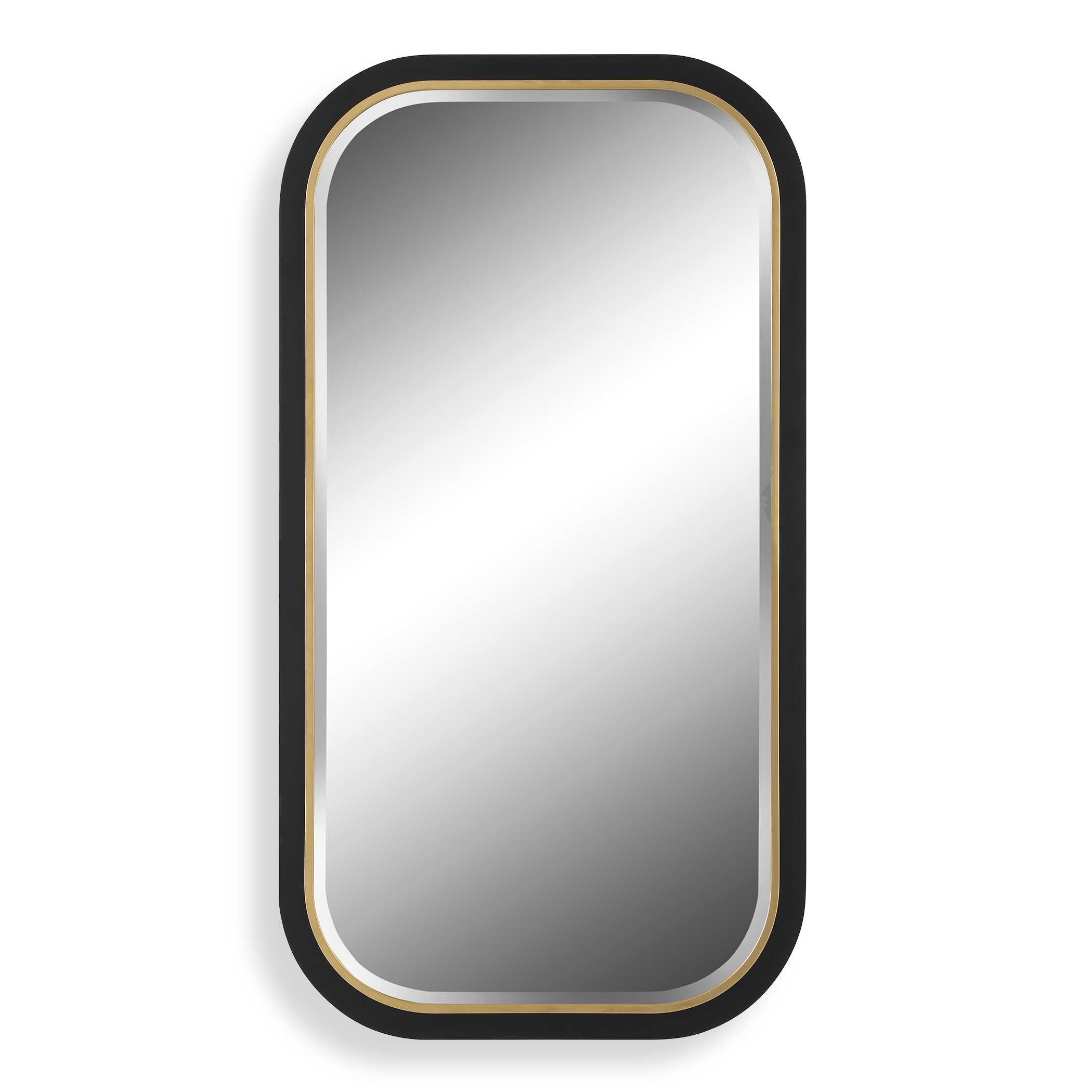 Nevaeh Curved Rectangle Mirror, by Uttermost, 23.25" width x 43.25" height x 1.12" depth View 1