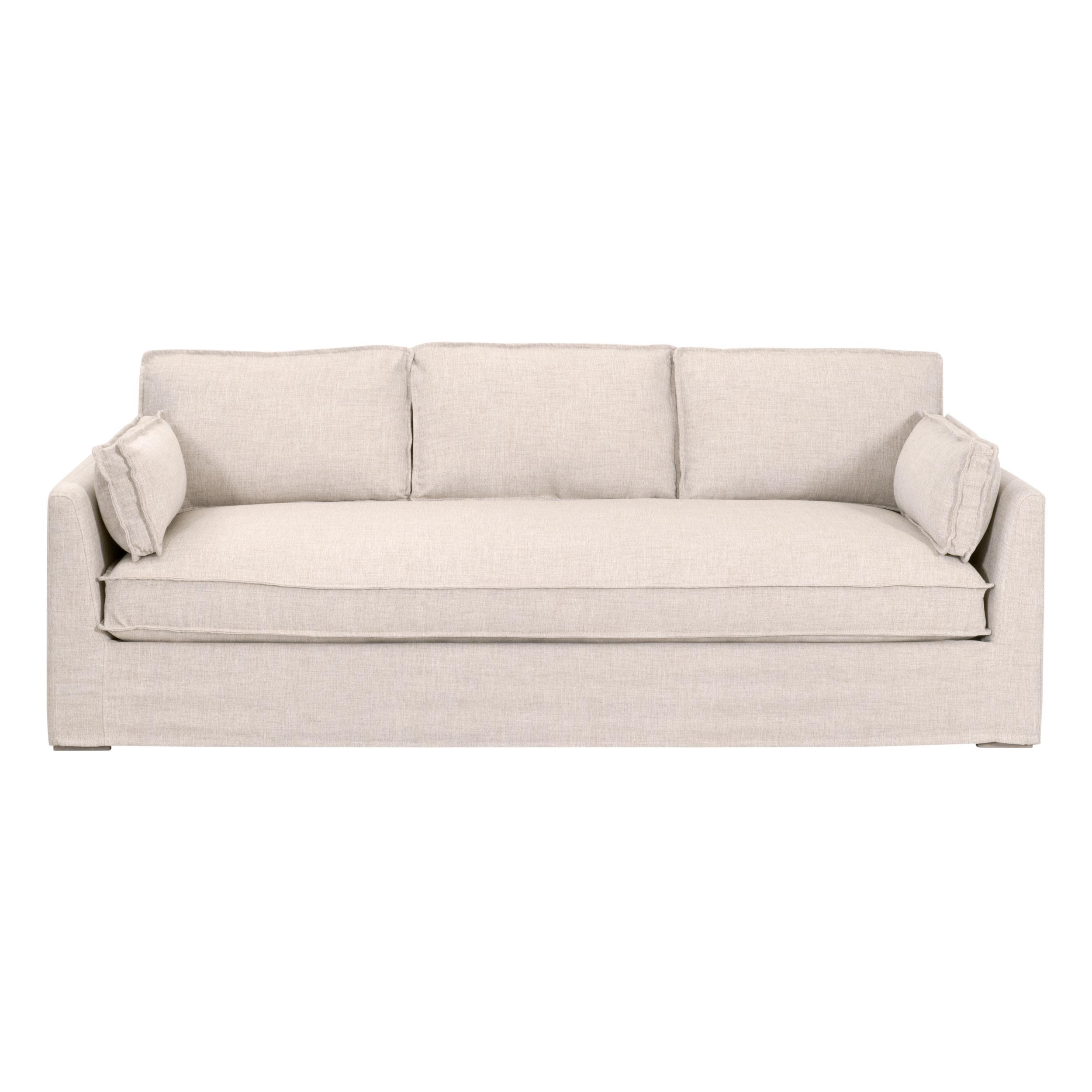 Thea Outdoor 90' Taper Arm Slipcover Sofa large image 