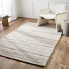 Lagom Handmade Solid Ivory/ Light Gray Area Rug (8'X10') thumbnail 5