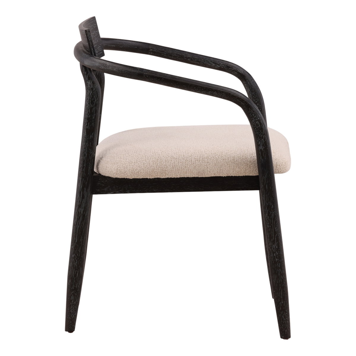 Lucio Dining Chair Cream, by Dovetail, 23.8" width x 31" height x 23" depth View 3