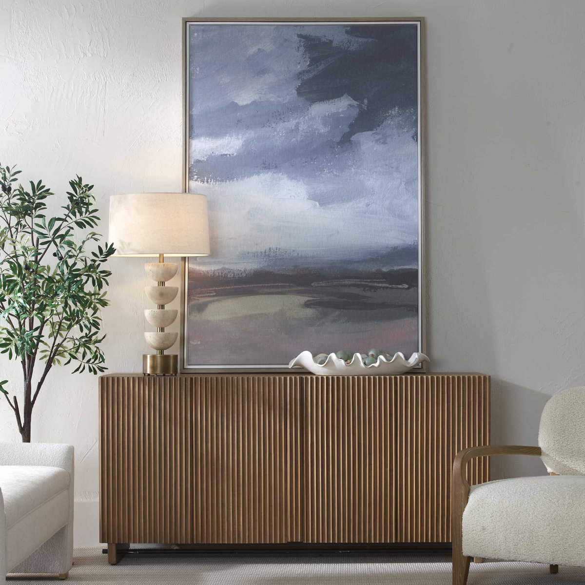 Bracing Framed Landscape Art, by Uttermost, 42.7" width x 62.7" height x 2" depth View 2