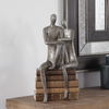 Courtship Antique Nickel Figurine, Decorative by Uttermost, 9.87" width x 18.87" height x 7.12" depth thumbnail 5
