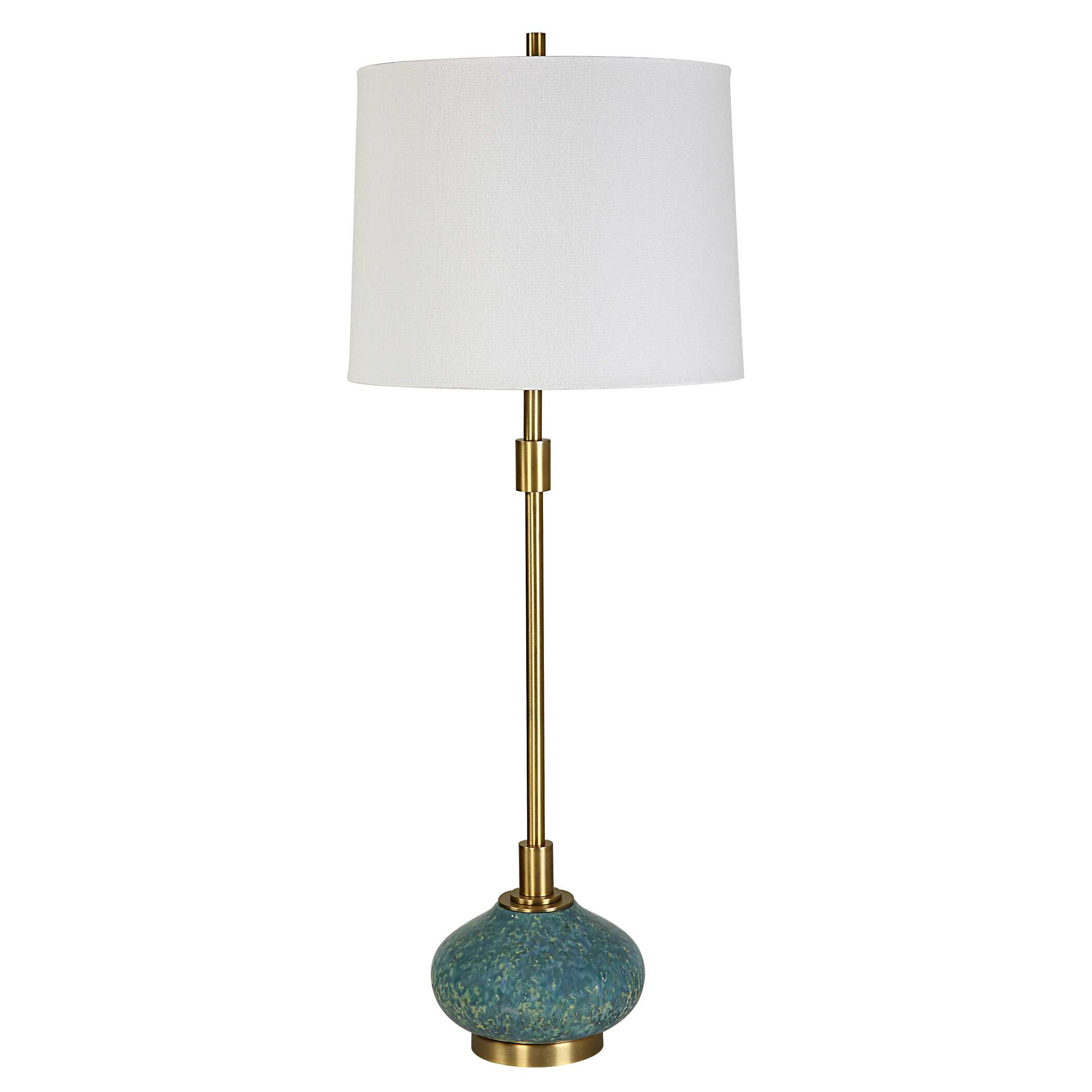Kaimana Aged Blue Buffet Lamp, by Uttermost, 13" width x 34" height x 13" depth View 5
