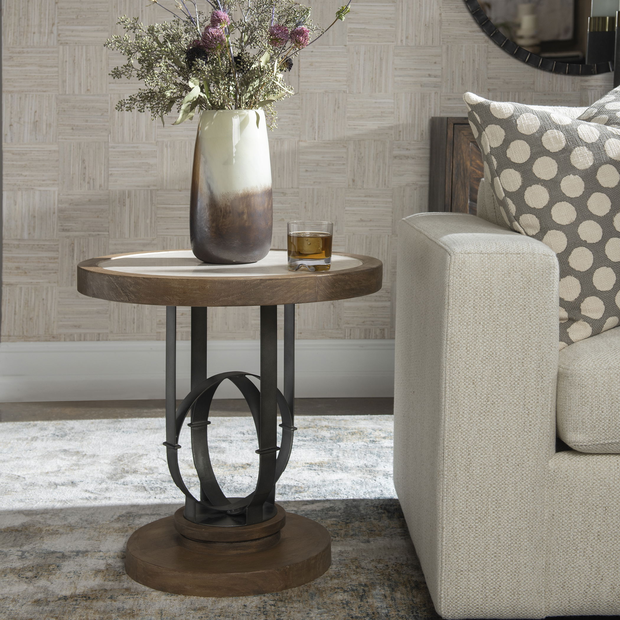 Sydney Light Oak Side Table large image 