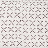 Jayden 22x22 Cream with Merlot Print Linen Square Pillow Cover, Decorative Pillow by Mercana, 22" length x 22" width x 0.2" height thumbnail 7